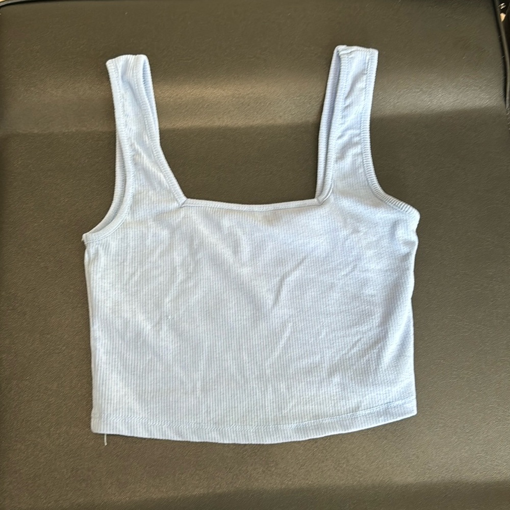 Baby Blue Cropped Tank